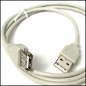 New 1.3M White USB 2.0 Male TO Female A Extension Cable 
