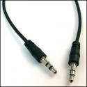 1.5M MM Cords Plug 3.5 to 3.5mm Audio Cable Lead Male Ipod
