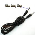 Blue Ring Plug MM Cords Plug 3.5 to 3.5mm Audio Cable Lead Male Ipod