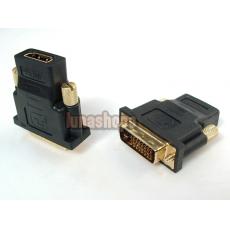 DVI-I (24+1 Pin) Male To HDMI Female 24K Gold Adapter HDTV