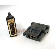 DVI-I (24+5 Pin) Male To HDMI Female 24K Gold Adapter HDTV