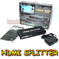 HDMI 1.3 1080P Splitter with Amplifier AMP 2 ports 