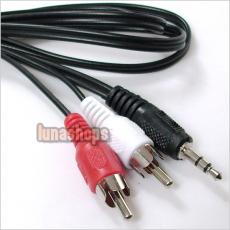 1.5m 3.5mm Male Plug to RCA Stereo Audio Converter Adapter Cable