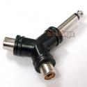 6.5mm Male plug to 2 RCA Female Stereo Audio adapter