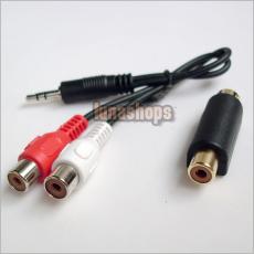 S-Video 4Pin 4 Pin Male to RCA Female Adapter Converter Plus 3.5mm male to 2 RCA female Cable