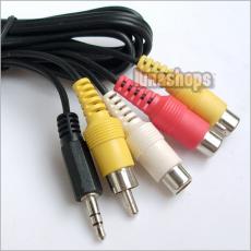 3.5 mm male To Plug to 4 RCA Male Female Audio Cable Cord