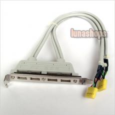 New 4 Port USB 2.0 Bracket Extension For MainBoard