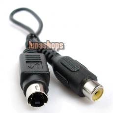 S-Video 4Pin 4 Pin Male to RCA Female Adapter Converter
