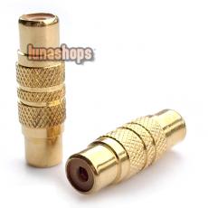 Gold 1 RCA to Female connector coupler Audio Adapter