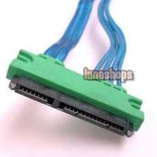 Green 15+7 Pin SATA Serial ATA Male To Female Data Power Cable
