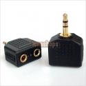 GOLD 3.5MM MALE TO 2...