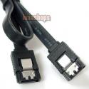 BLACK SATA SERIAL ATA HD DATA HARD DRIVE SIGNAL CABLE