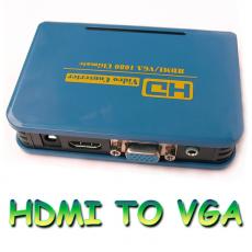 PC DVD HDTV HDMI to VGA Video Audio Converter Box