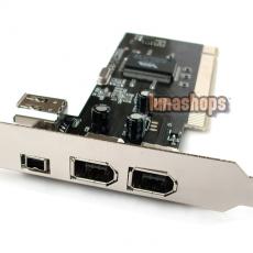 4 Ports Firewire IEEE 1394 PCI Card 4/6 Pin for MP3 PDA