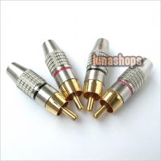 AV RCA Male Connector to Coaxial Cable Golden Plated