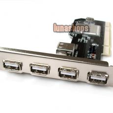 USB 2.0 HUB 4+1 PORTS INTERNAL PCI HOST CONTROLLER CARD