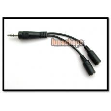 3.5mm male to 2 Y splitter female extension stereo audio cable