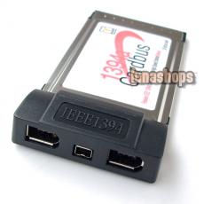 3 port 1394 Firewire Cardbus Adapter PCMCIA card 32 bit