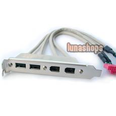 2 PORT USB 2.0+2 FIREWIRE IEEE 1394 6 PIN REAR BRACKET