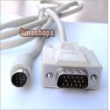 15 pins VGA D-Sub to SVideo S-Video Cable Male