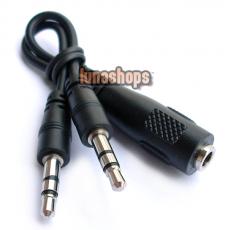 3.5mm Stereo Audio Y Splitter 1 Female to 2 Male Adapter Cable