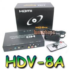 HDV-8A AV CVBS Video Audio Svideo S-VIDEO AUDIO to HDMI converter 1080p