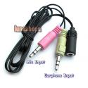 3.5mm Mic Stereo Audio Y Splitter 1 Female to 2 Male Adapter Cable