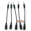 Stereo 3.5mm Male to 2.5mm Female extension Audio Adapter Cable