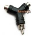1 RCA AV Male To 2 F...