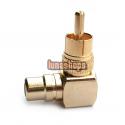 RCA Right Angle Female to Male Adapter 90 degrees
