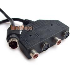 9pin s-video to 4 pin cable RCA Input Output Cable