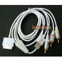 iPhone 4 4G 3GS 3G iPad USB to TV RCA Audio Video Cable