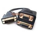 DVI-I 24+5 MALE to DVI-I\VGA FEAMLE Converter Splitter cable