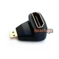 Micro HDMI Male to HDMI Female Plug 90 degree Adapter Connector