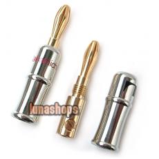 2 Pieces, Nakamichi Banana Plug Connector Gold Plated Speaker QD-444