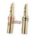 2 pcs Gold Plated Speaker Nakamichi QD-545 BFA Banana Plug Connector Adapter