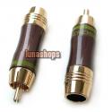 24K Gold Plated RCA FR-44e Male Plug Adapter Choseal