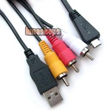 For Sony DSC-W350 DSC-W380 VMC-MD3 USB AV Cable