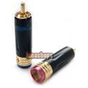 2pcs LITON RCA LT-061 Male Plug Golden Plated solder type Adapter For DIY