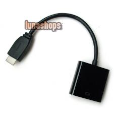 PC DVD HDTV HDMI to VGA Video Audio Converter Cable (Chip inside)