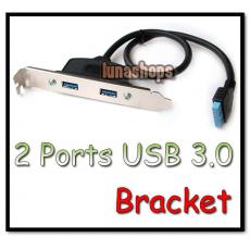 2 Ports USB 3.0 Female Screw to Motherboard 20 pin cable With PCI Bracket Card