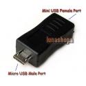 Mini USB Female to Micro USB Male Charger Adapter Converter