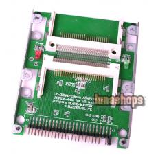Laptop PC 2.5" 44-Pin Male IDE HDD To 2 Dual CF Card Adapter with Bracket