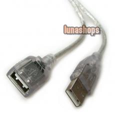 0.9M transparent USB 2.0 Male TO Female  Extension Adapter Cable 