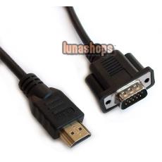 HDMI Male To VGA D-SUB 15 pins Male Video AV Adapter Cable For HDTV set-top box