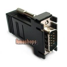VGA Male To RJ45 Female LAN CAT5 CAT6 Network Cable Adapter Connector Extender Kit