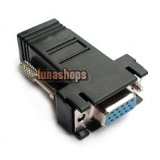 VGA Female To RJ45 Female LAN CAT5 CAT6 Network Cable Adapter Connector Extender Kit