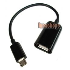 Black Color Micro USB Male To USB Female Adapter Cable Converter OTG