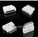 White Male to Female Extension Dock Extender 30 pin Adapter for iPod iPhone 4S iPad2