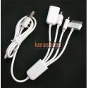 USB Male To Micro USB Male + Mini USB Male + Ipad Dock Hub Splitter Cable Adapter
